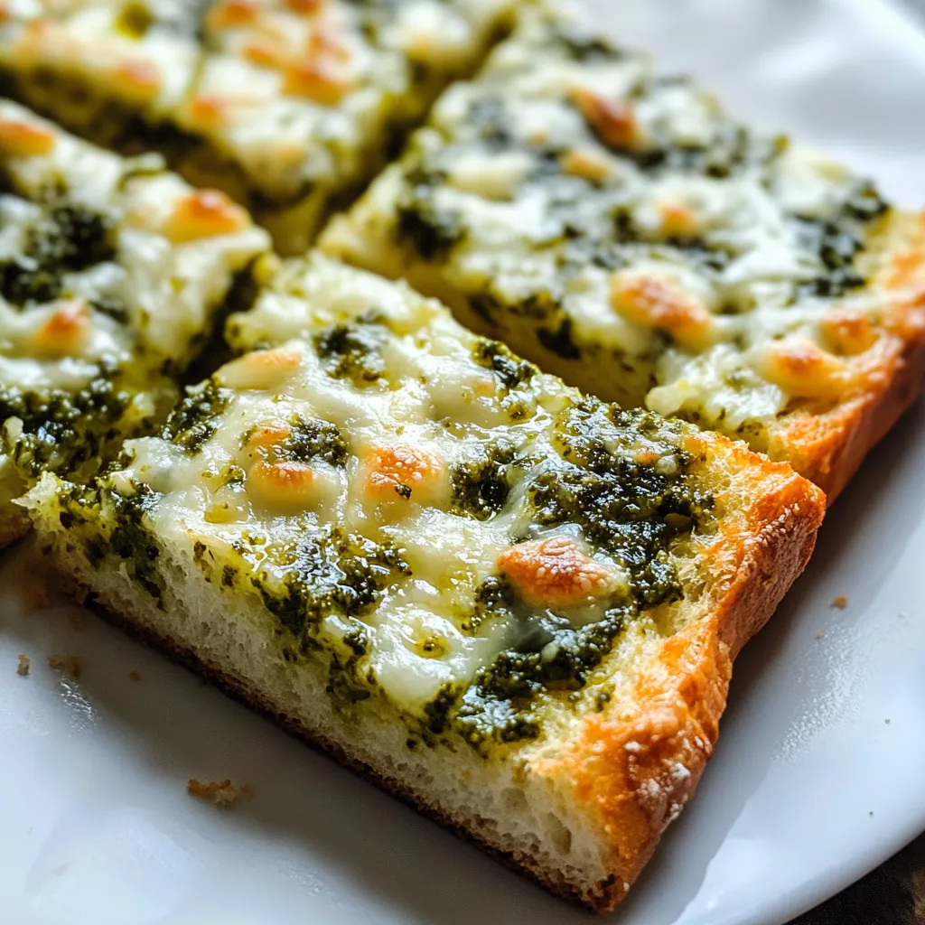 Mouthwatering Pesto Cheese Garlic Bread