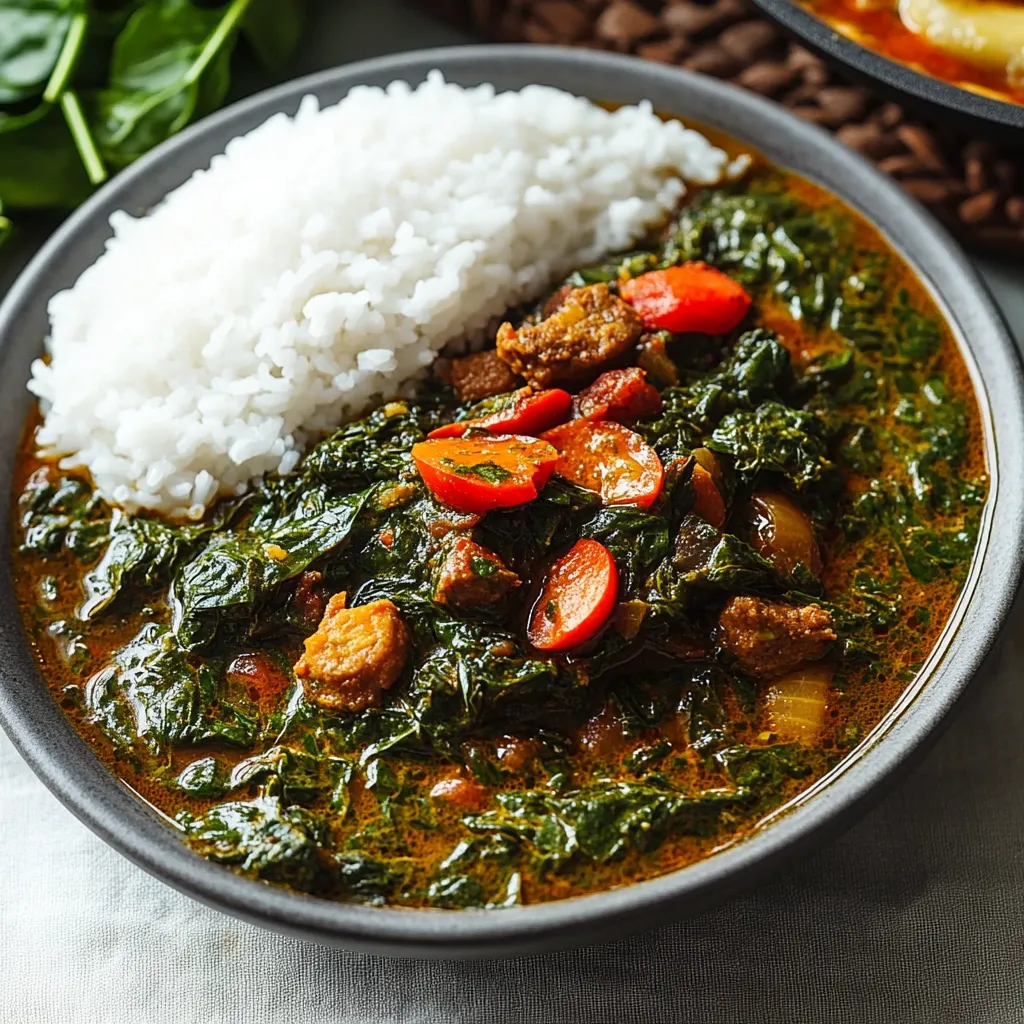 A bowl of soup with rice and meat.