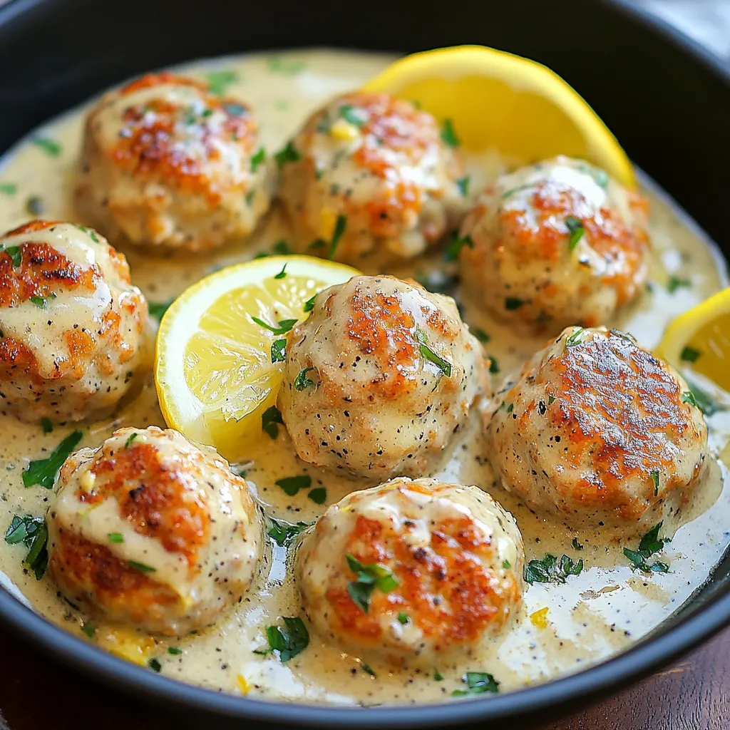 A bowl of food with a lemon wedge on top.