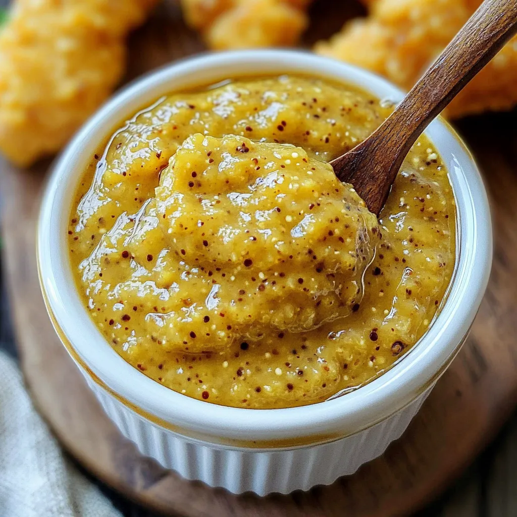 A bowl of sauce with a wooden spoon in it.