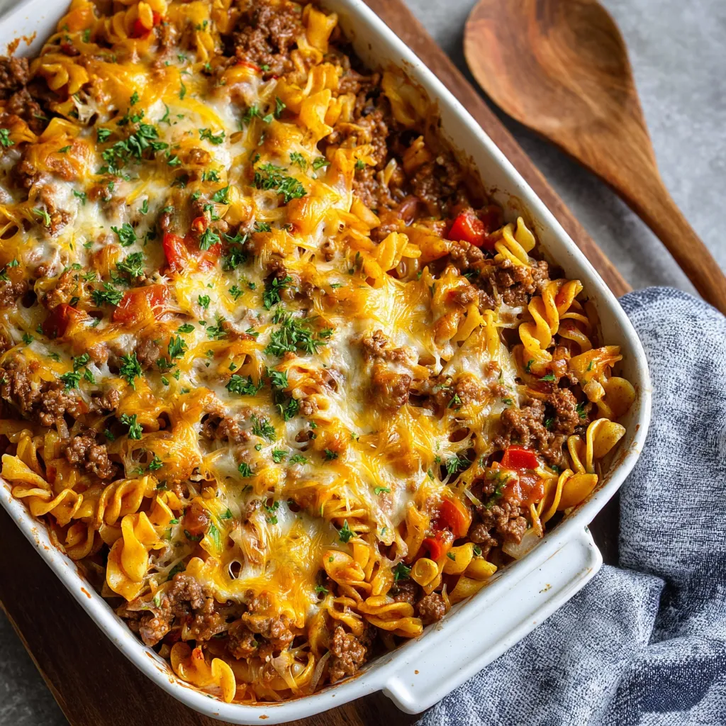 A white bowl with a casserole in it.