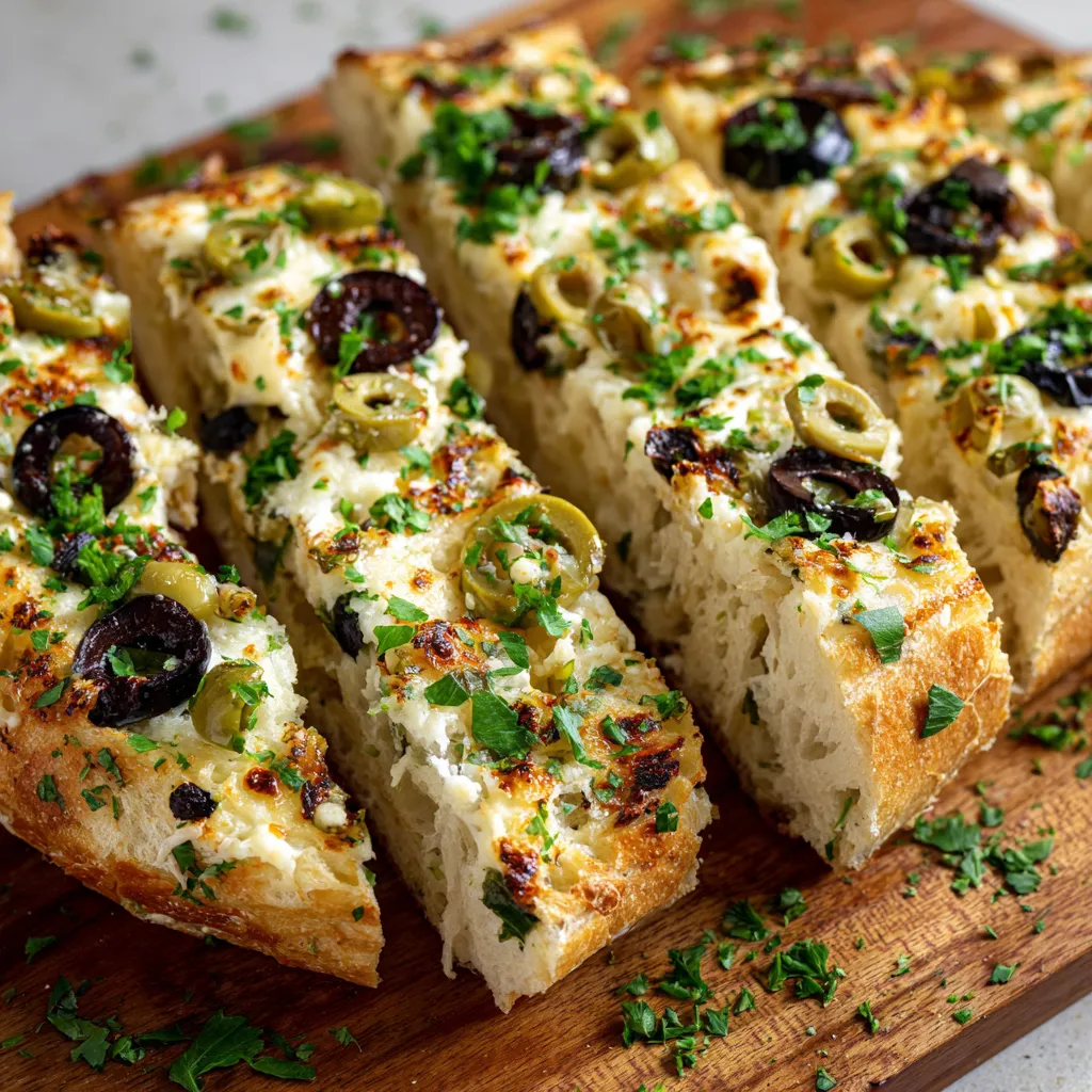 A slice of pizza with olives and cheese.
