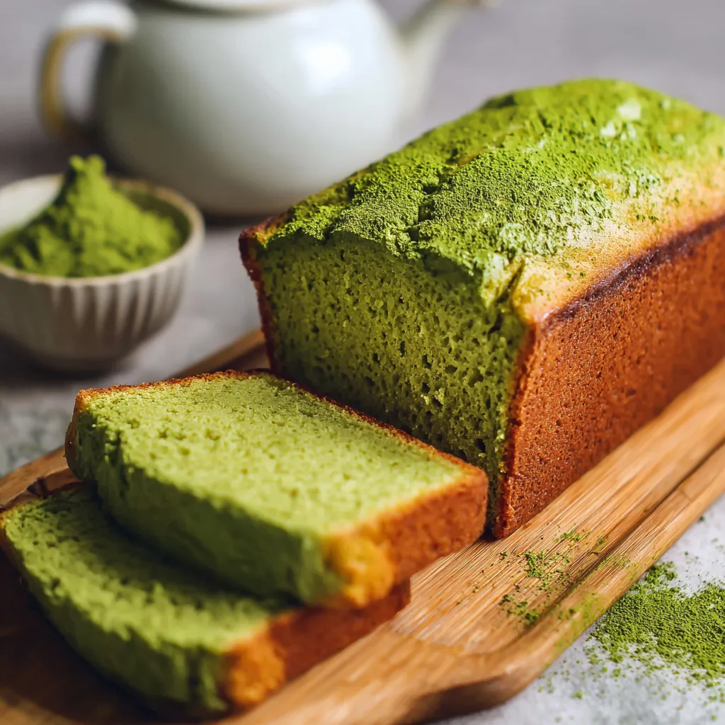 A slice of green bread on a wooden cutting board.