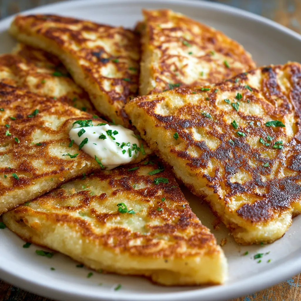 A plate of food with a white sauce on it.