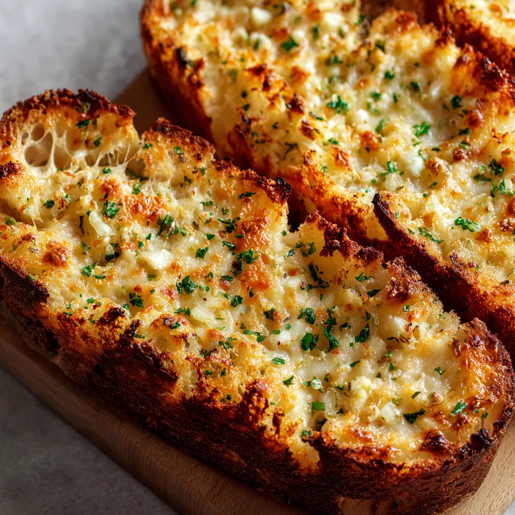 A slice of bread with cheese and herbs on it.