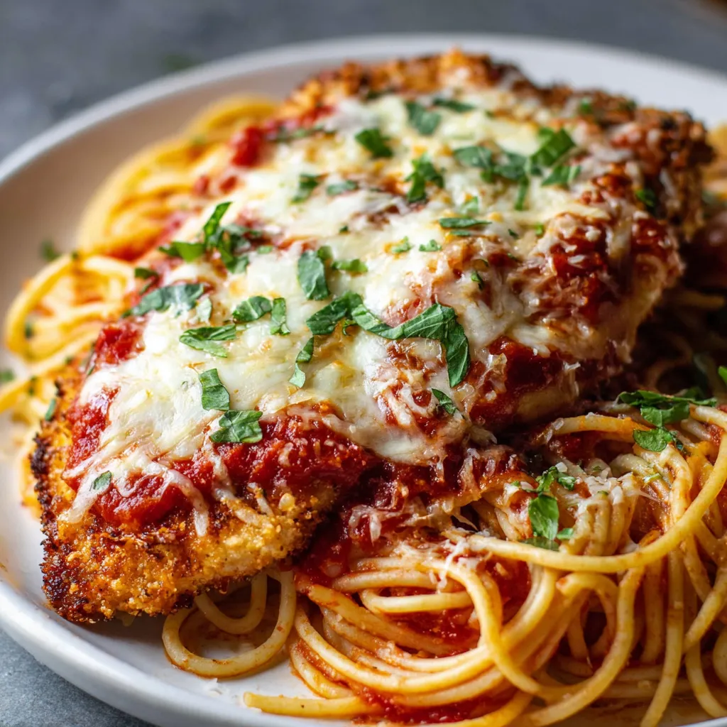 A plate of spaghetti with meat and cheese on top.