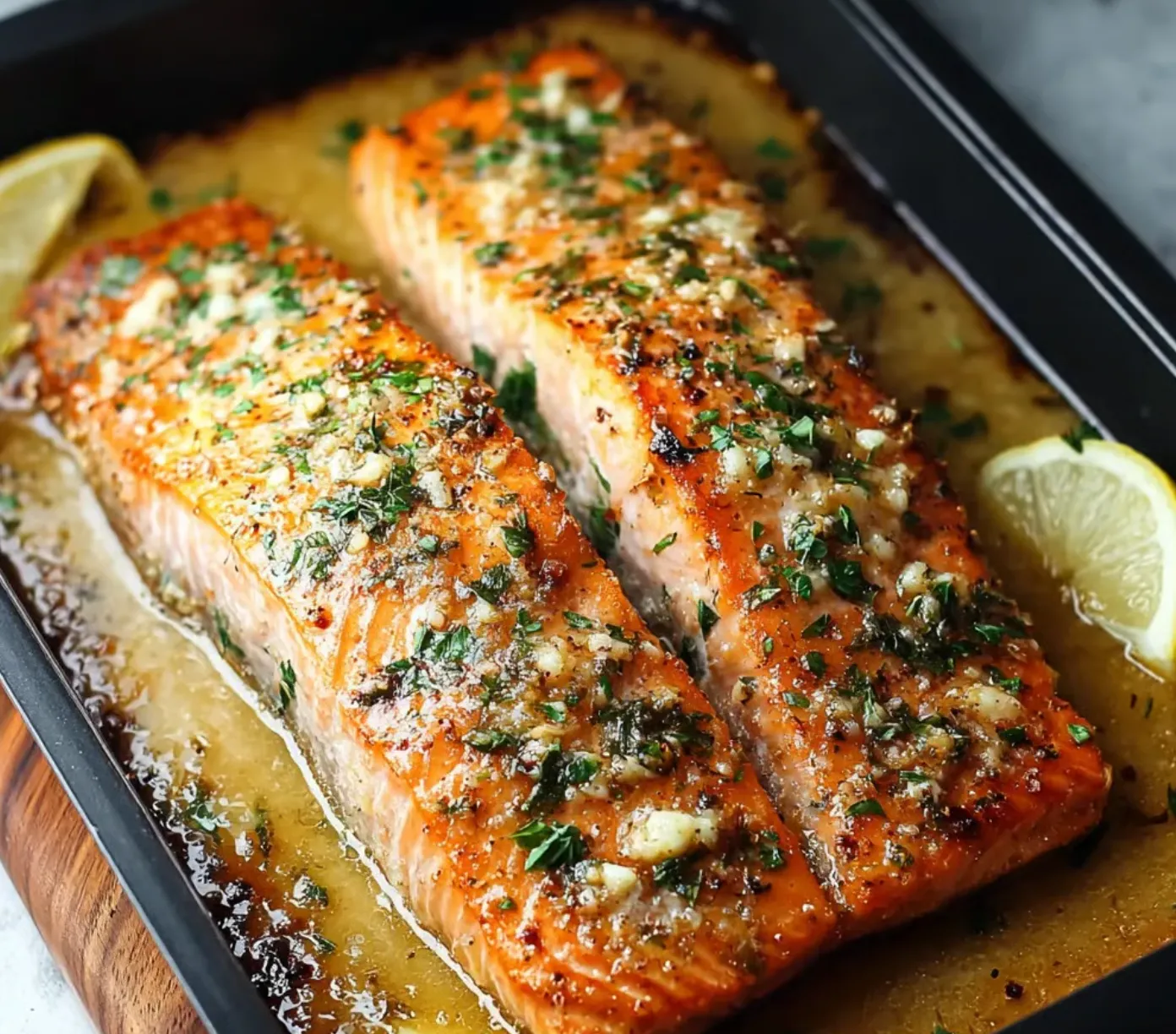 Garlic Butter Baked Salmon