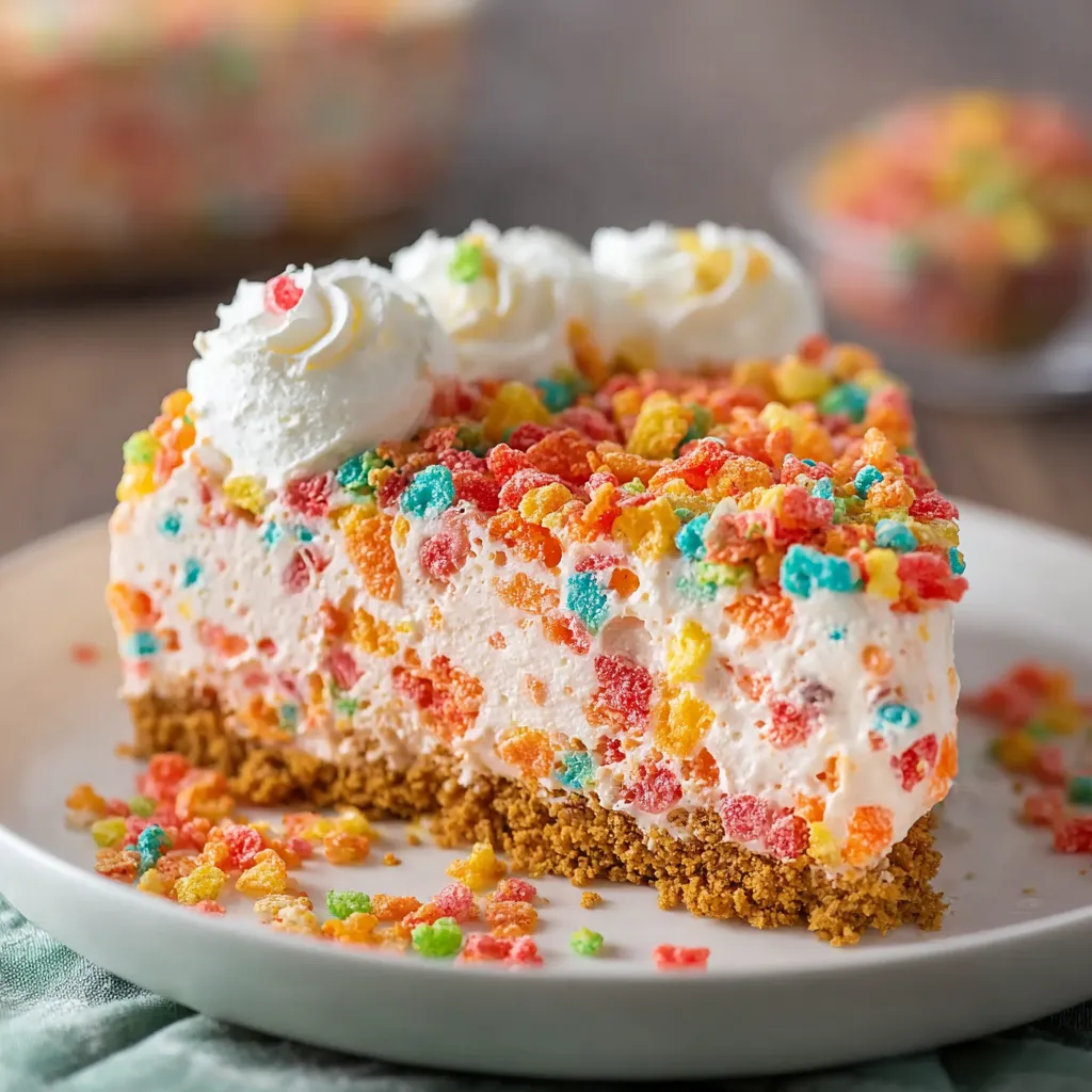 A slice of cake with white frosting and colorful sprinkles.