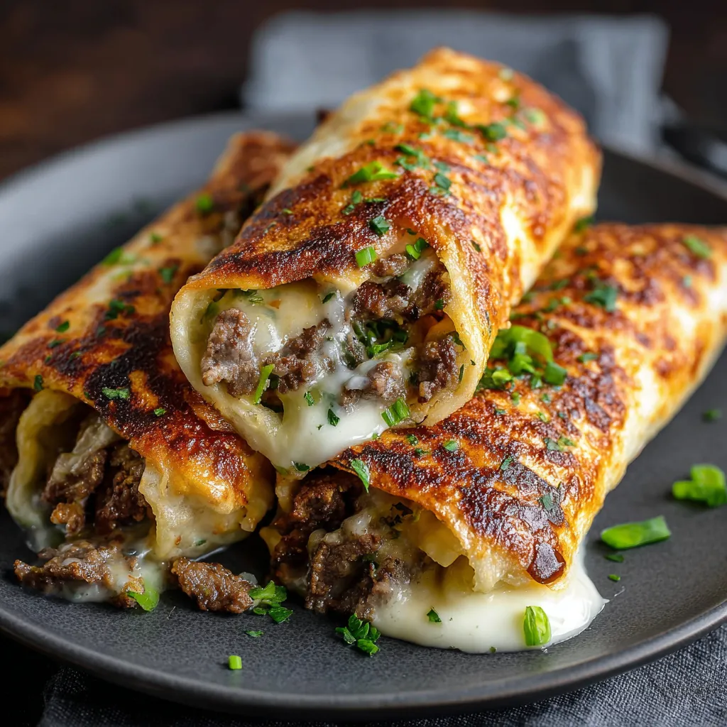 A plate of food with meat and cheese.