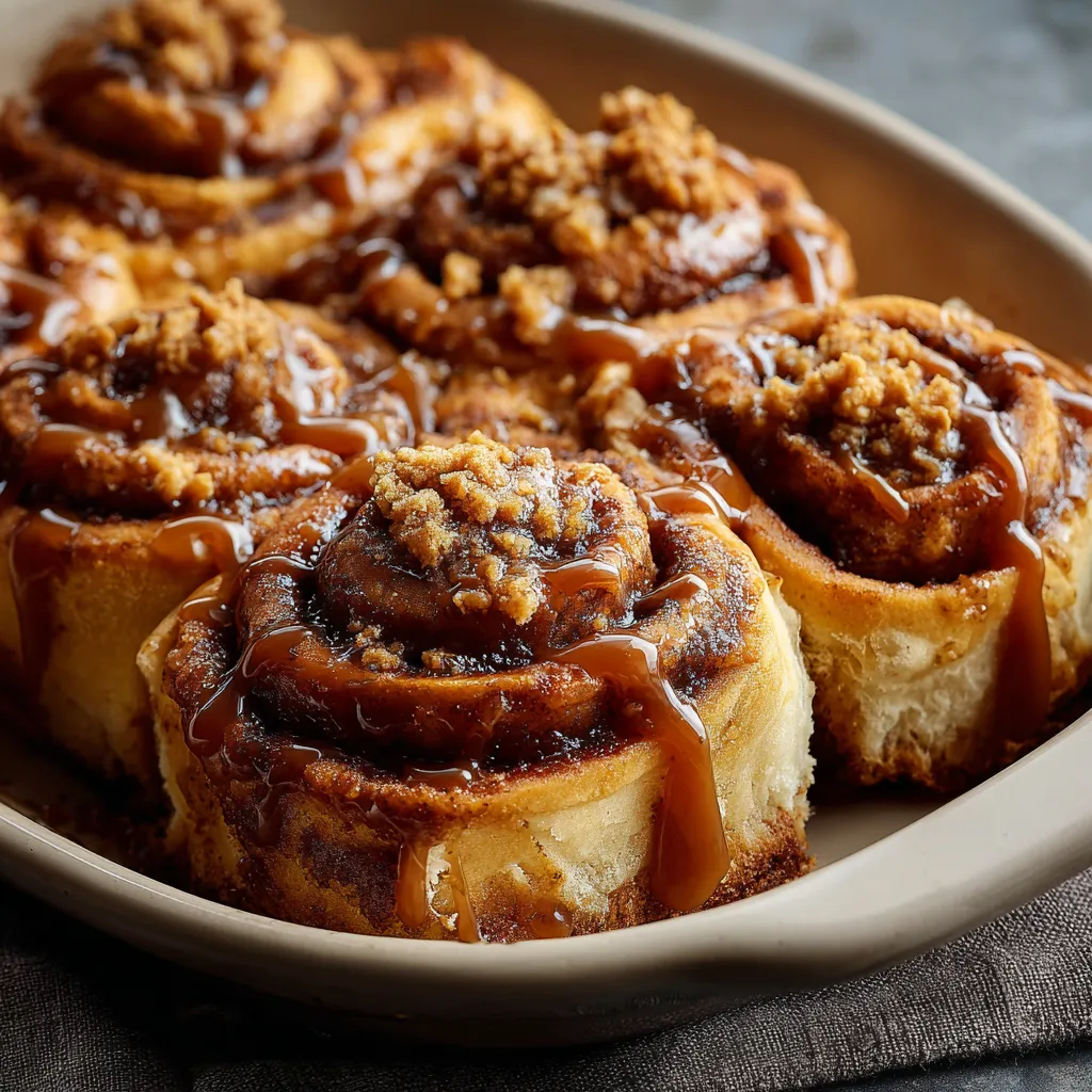 A bowl of cinnamon rolls.