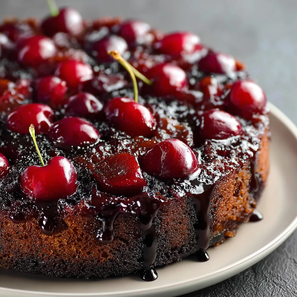 A cake with cherries on top.