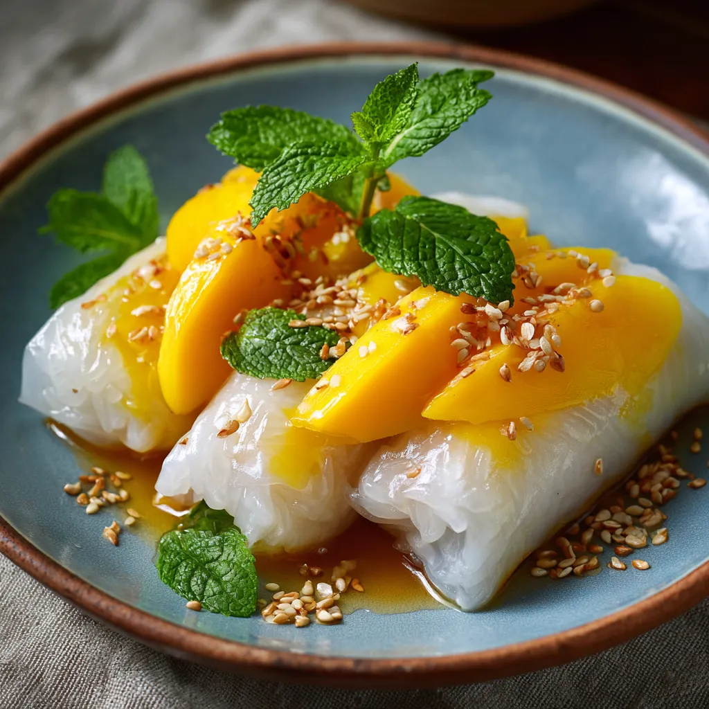 A plate of food with a mint garnish.