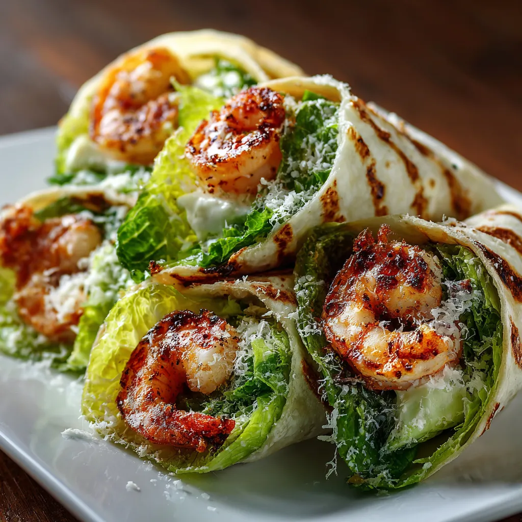A plate of shrimp wraps with lettuce and cheese.