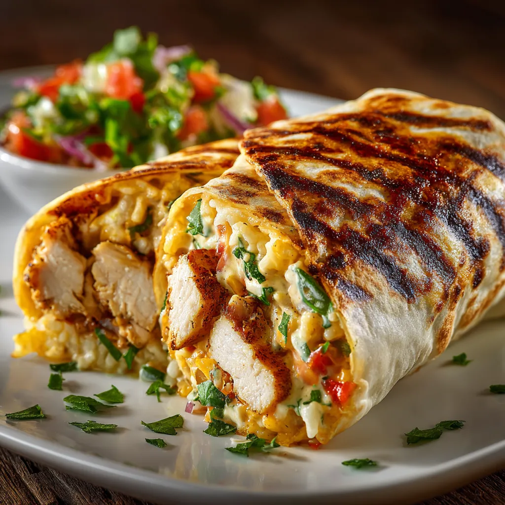 A plate with a burrito and a salad.