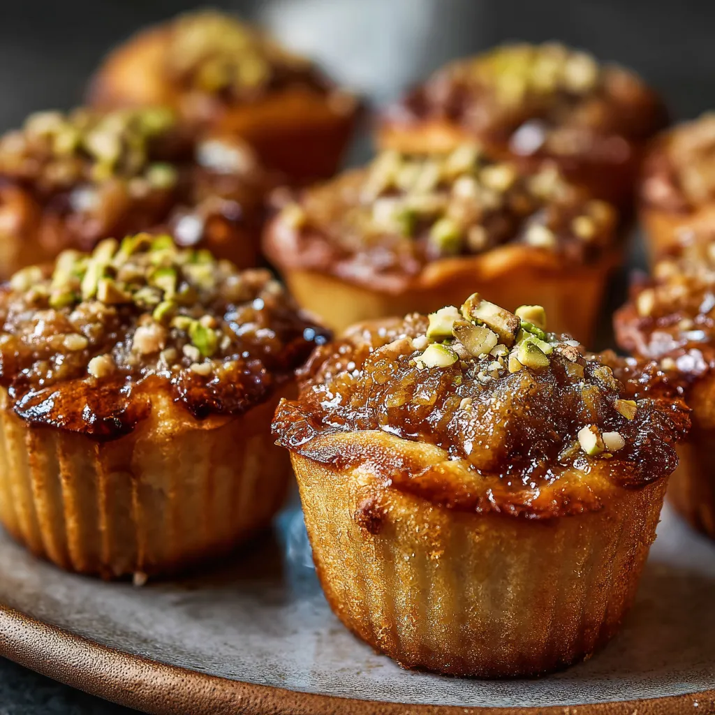 A plate of pastries with nuts on top.