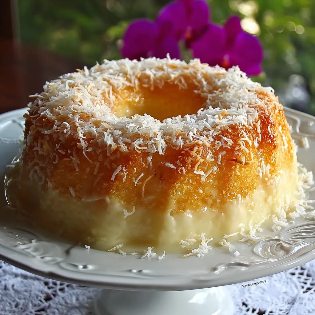 A white plate with a cake on it.