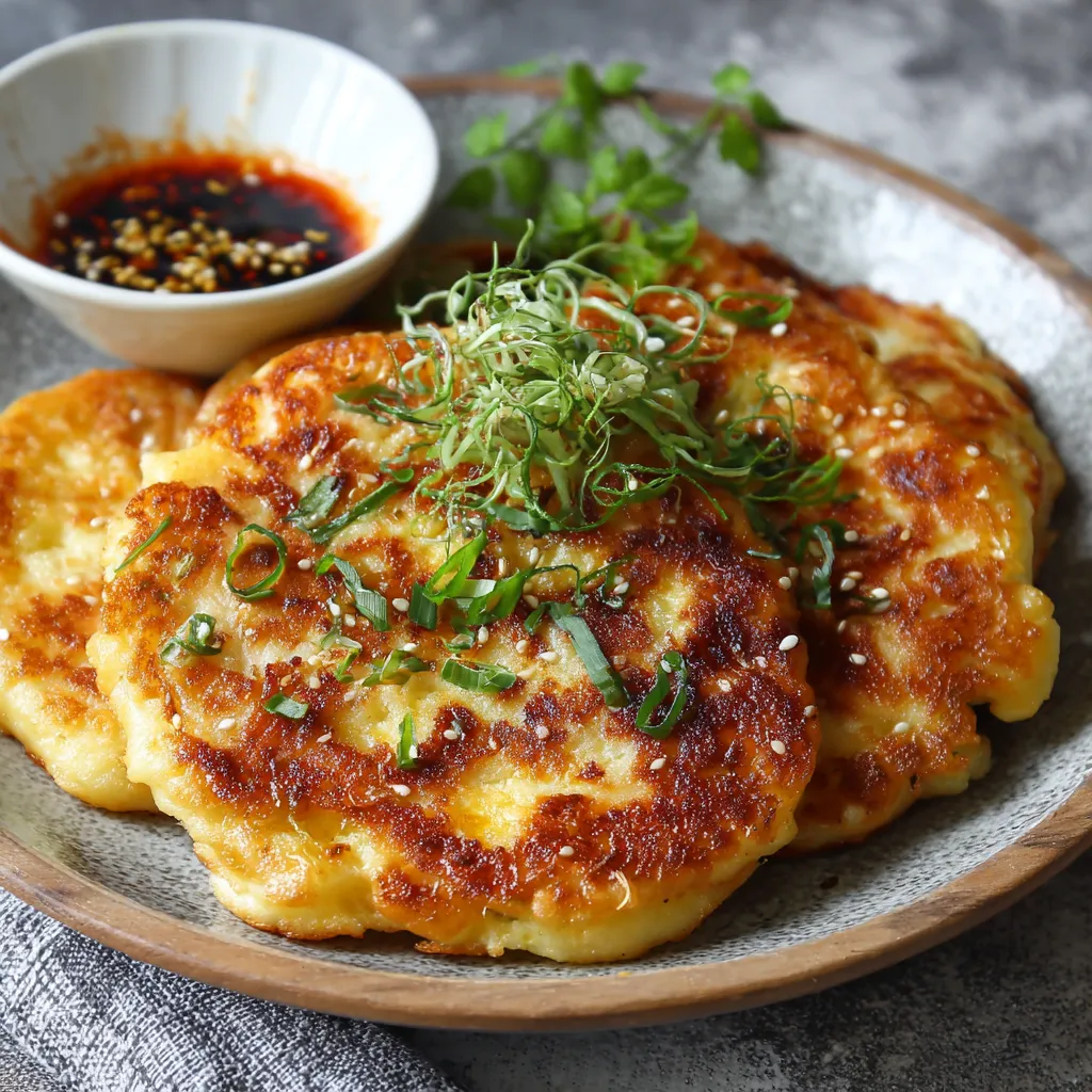 A plate of food with a bowl of sauce and a sprig of parsley.