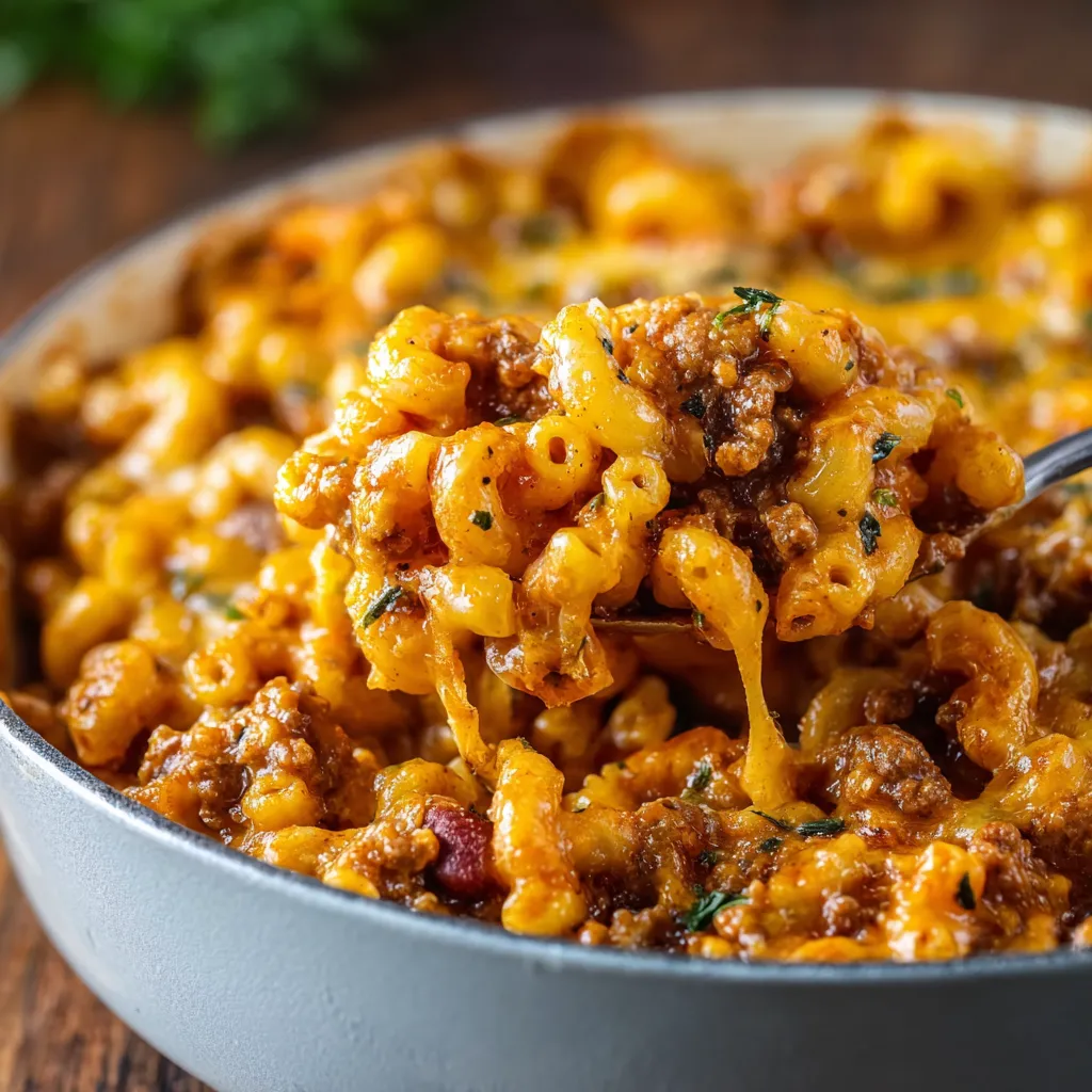 A bowl of macaroni and cheese.
