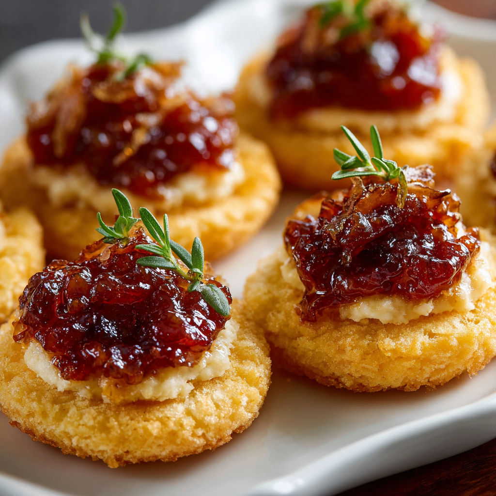 A plate of food with a sauce on top.