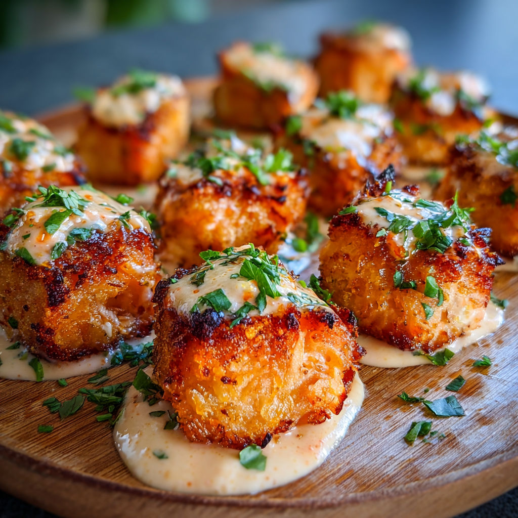 A plate of food with a sauce on it.