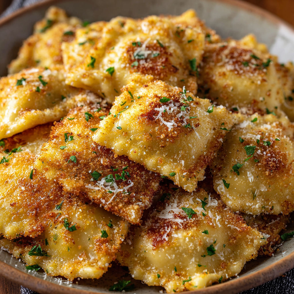 A bowl of pasta with cheese and herbs.