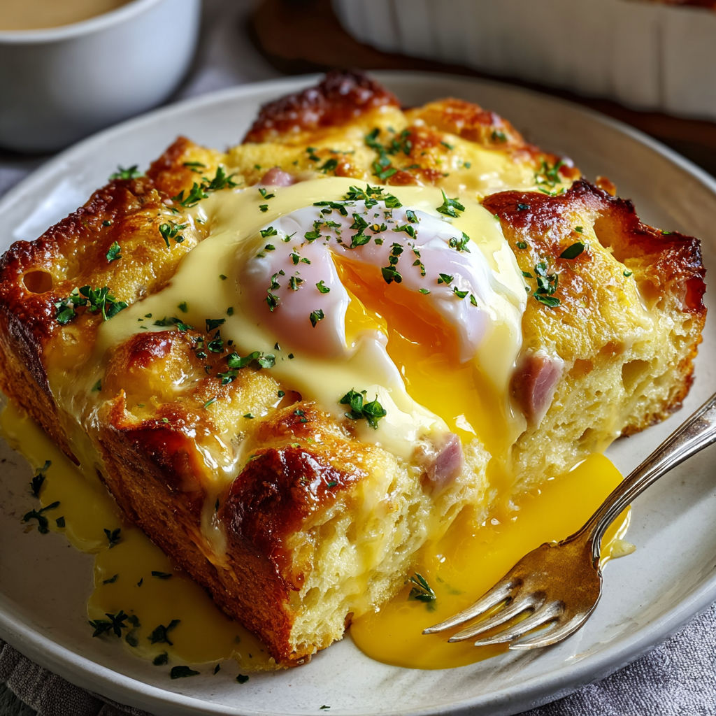 A delicious looking Eggs Benedict Casserole Bake.