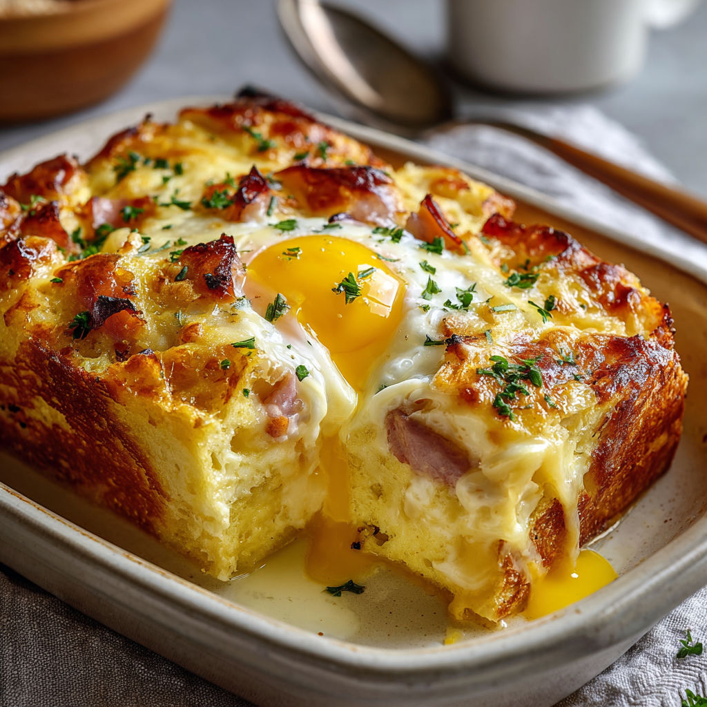 A delicious looking Eggs Benedict Casserole Bake.