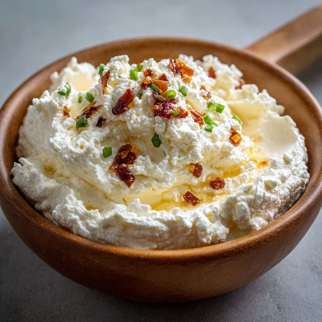 A wooden bowl filled with cowboy cream cheese.