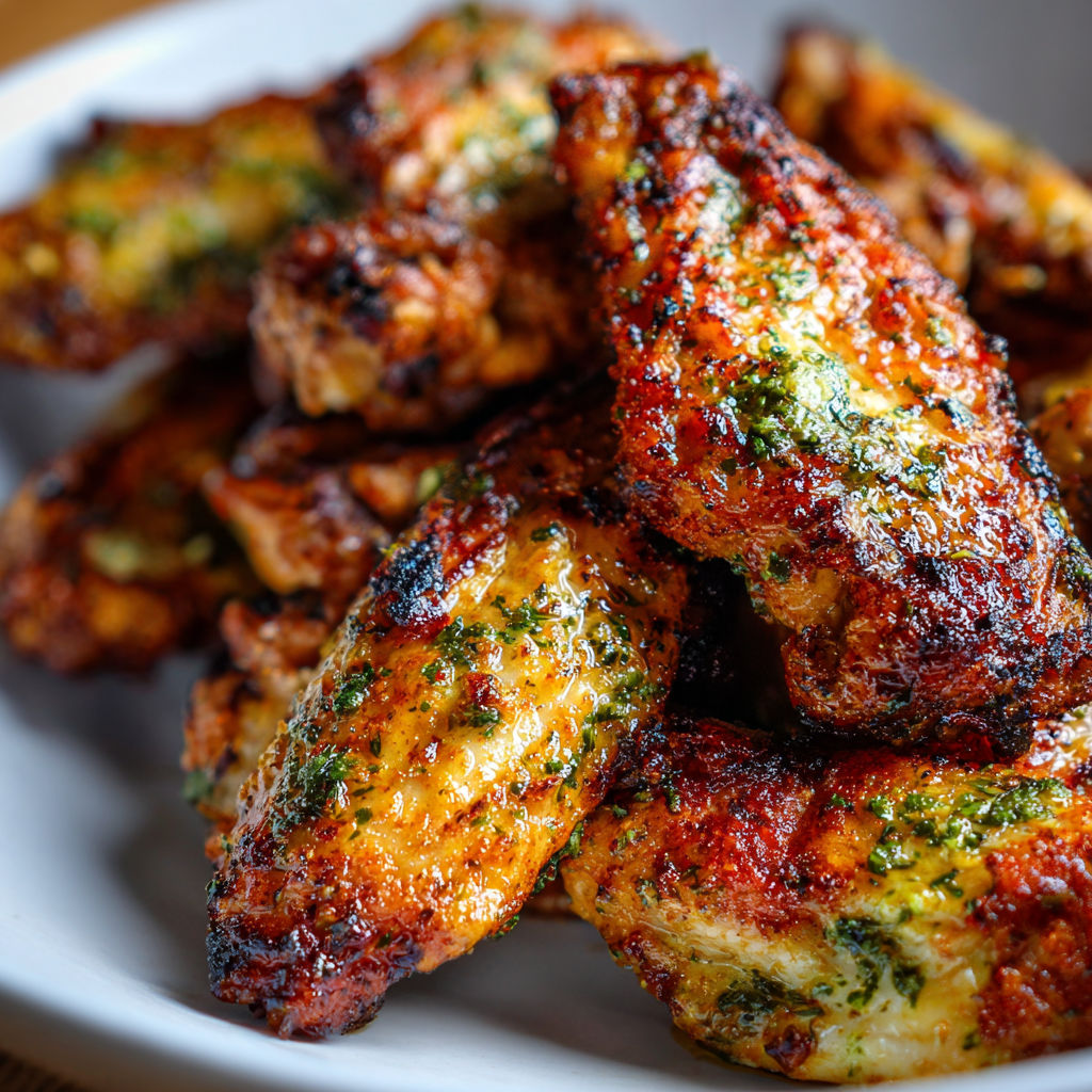 A plate of dill pickle chicken wings.