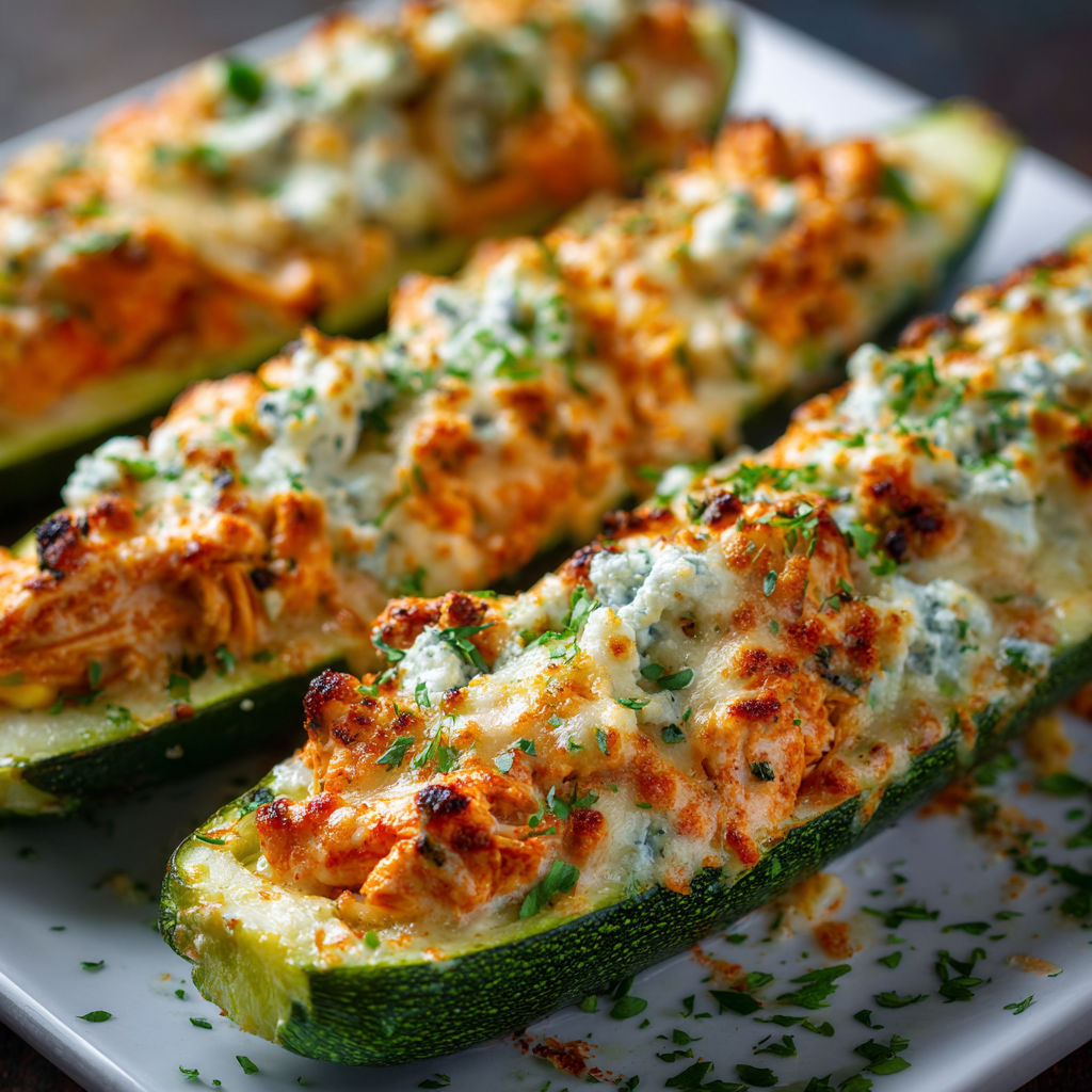 A plate of food with a blue cheese sauce.