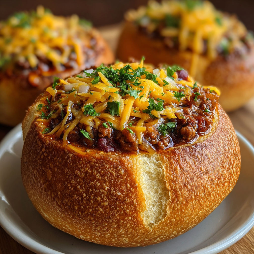 A plate with two bowls of chili and cheese.