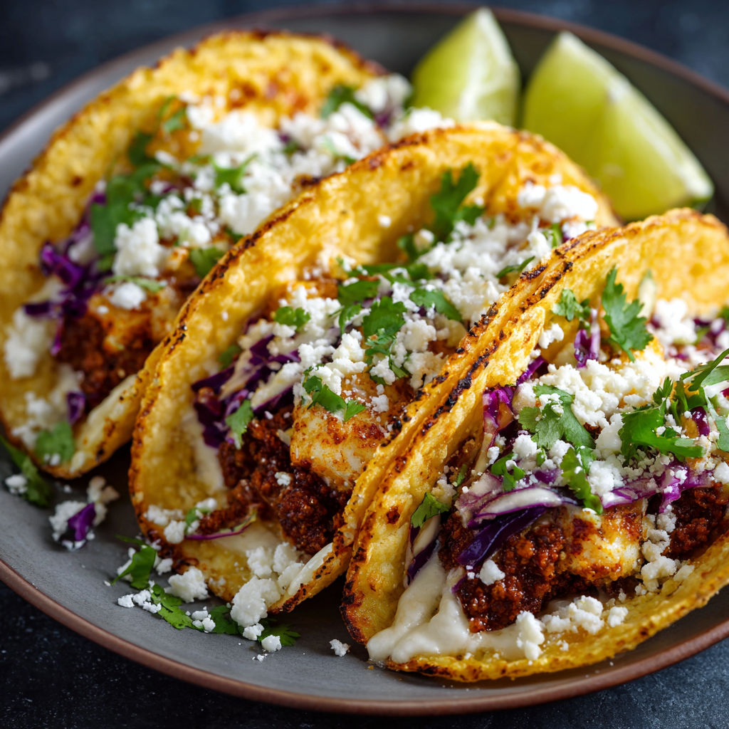 A plate of food with a lime wedge on top.