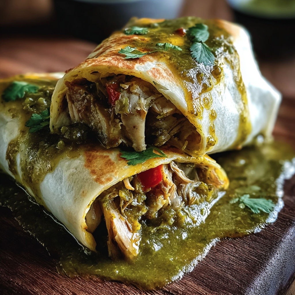 A delicious chili verde hatch burrito.