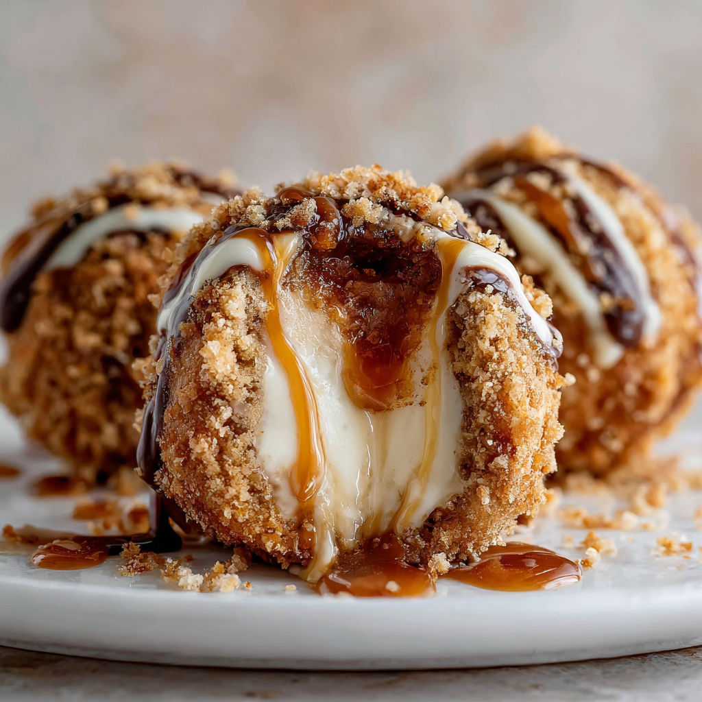Caramel Banana Cheesecake Crunch Bombs.