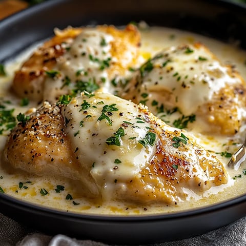 Asiago Chicken with Mushrooms
