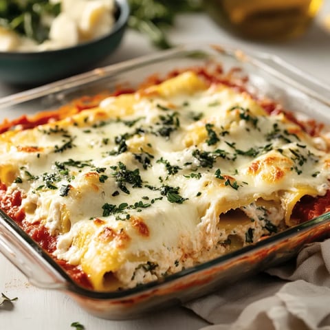 Cheesy Italian Manicotti