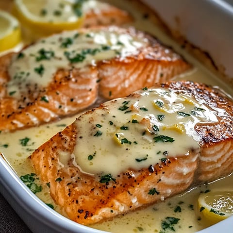 Savory Salmon with Lemon Cream Sauce