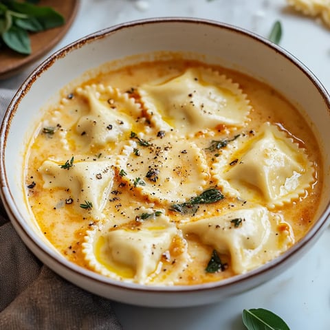 A bowl of pasta with cheese and herbs.