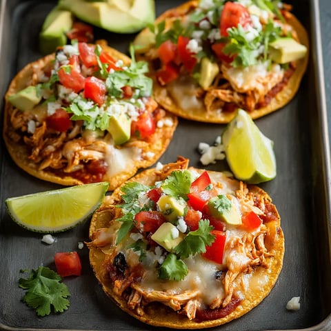 A tray of four tacos with various toppings.