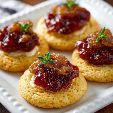 A plate of cheesy thumbprint appetizers.