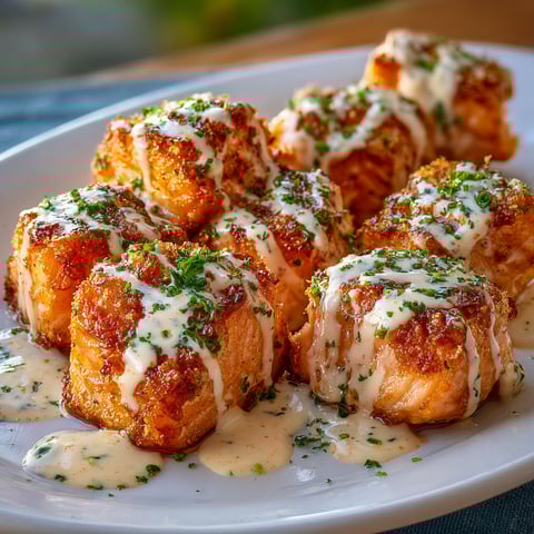 Crispy Bang Bang Salmon Bites.