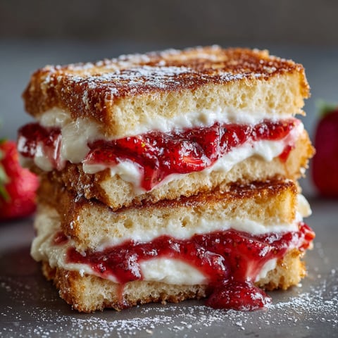 Fried Strawberry Cheesecake Sandwiches.