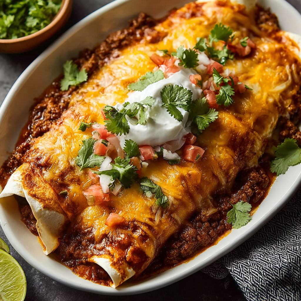 A plate of food with a white sauce on top.