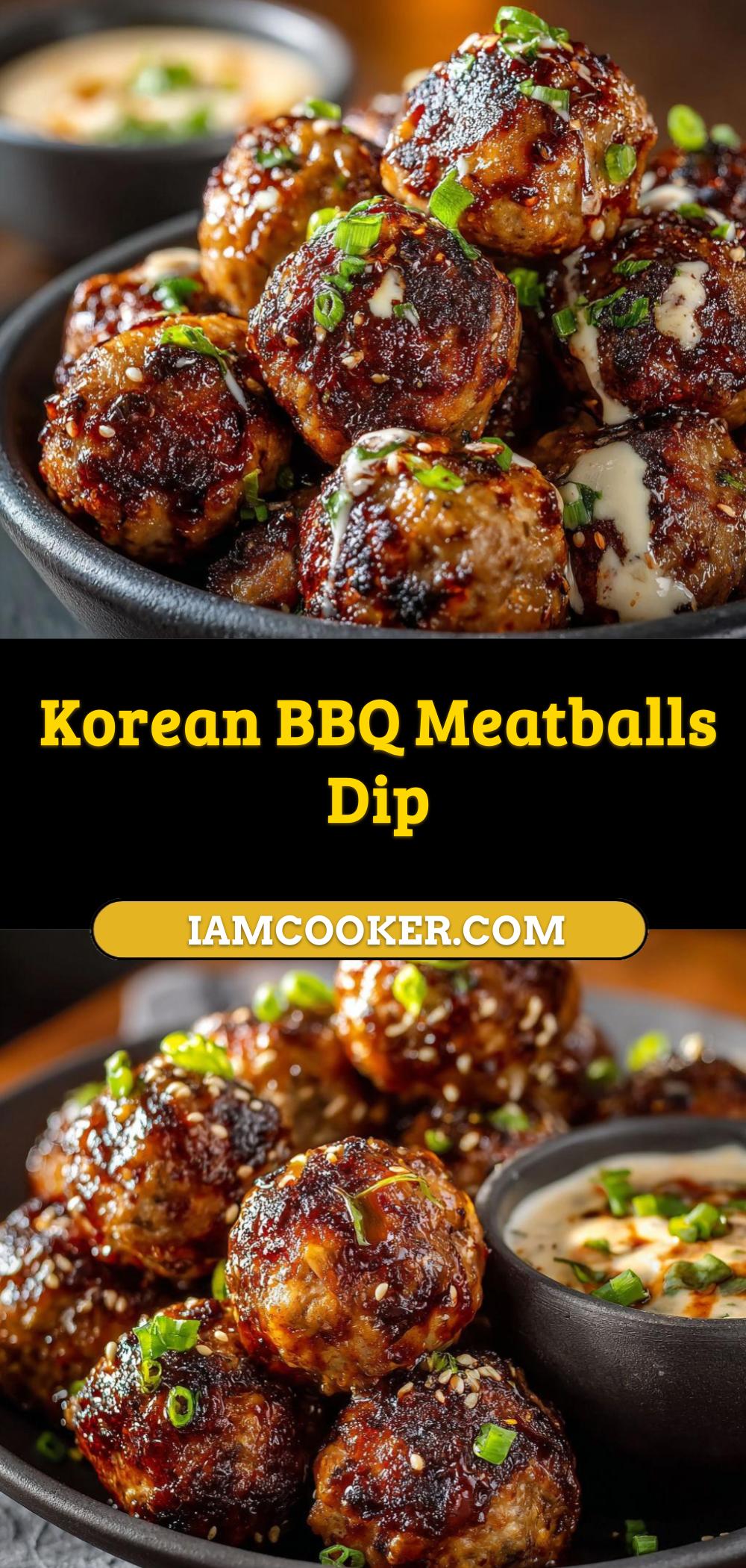 Savory Korean BBQ Meatballs with Spicy Dip - Iam Cooker