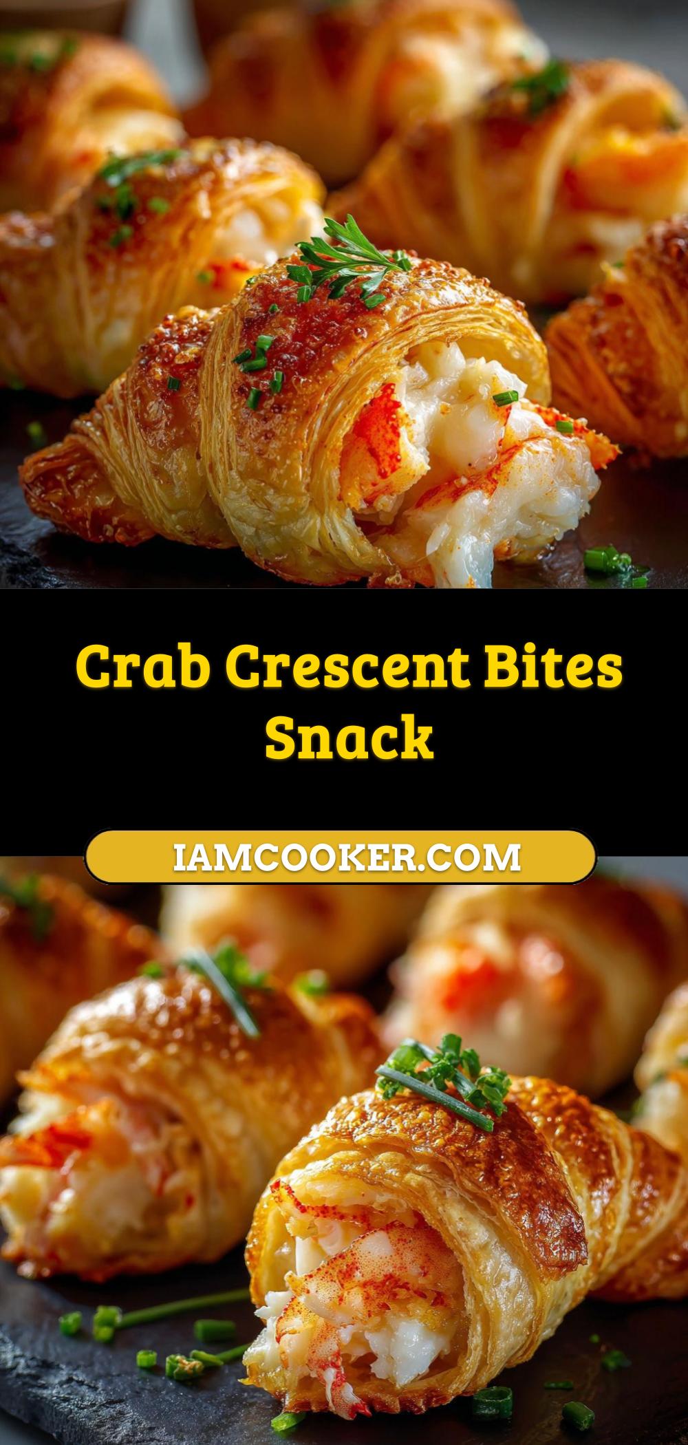 Flaky Crab Crescent Bites with Cream Cheese and Seasoned Filling - Iam Cooker
