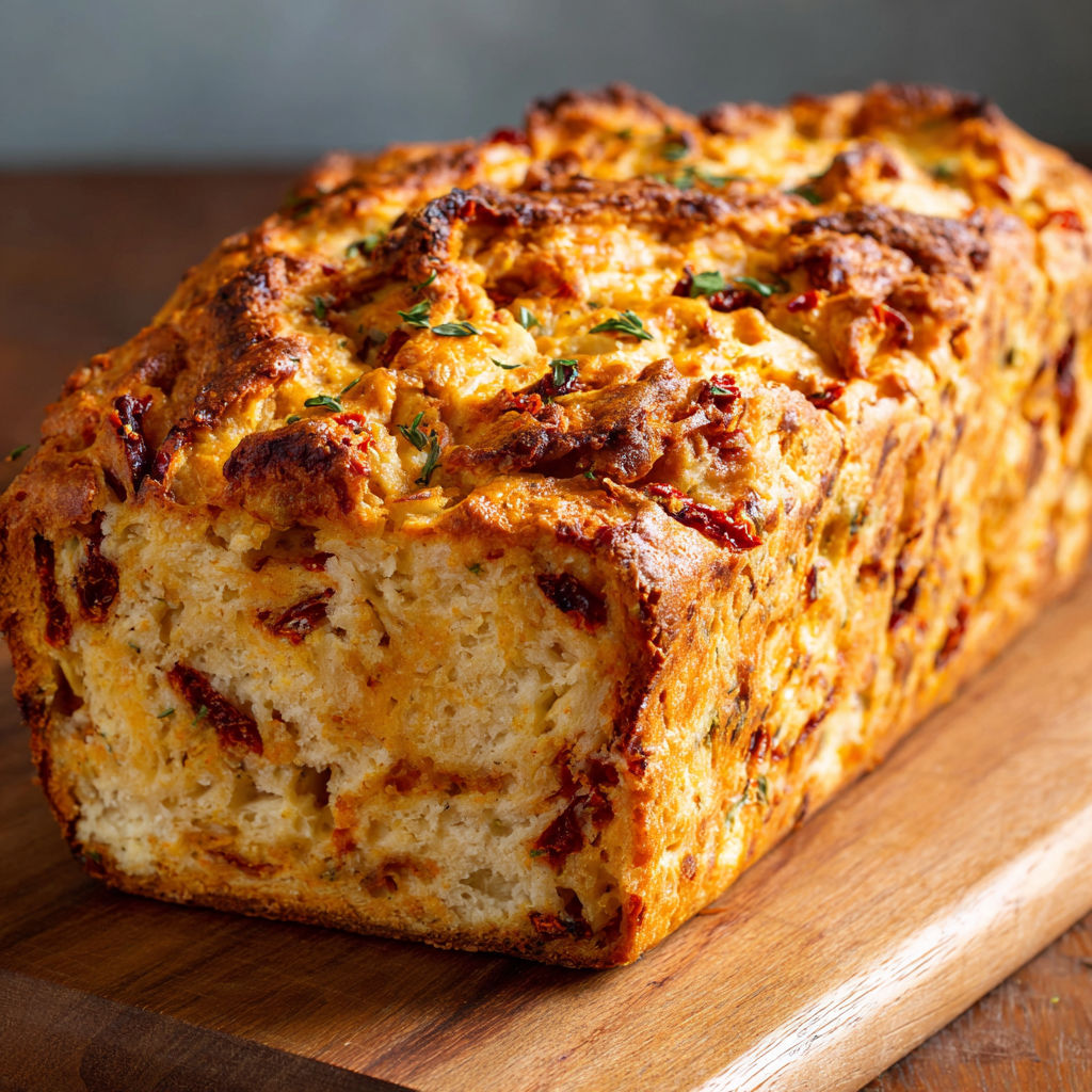 A loaf of bread with a slice missing.
