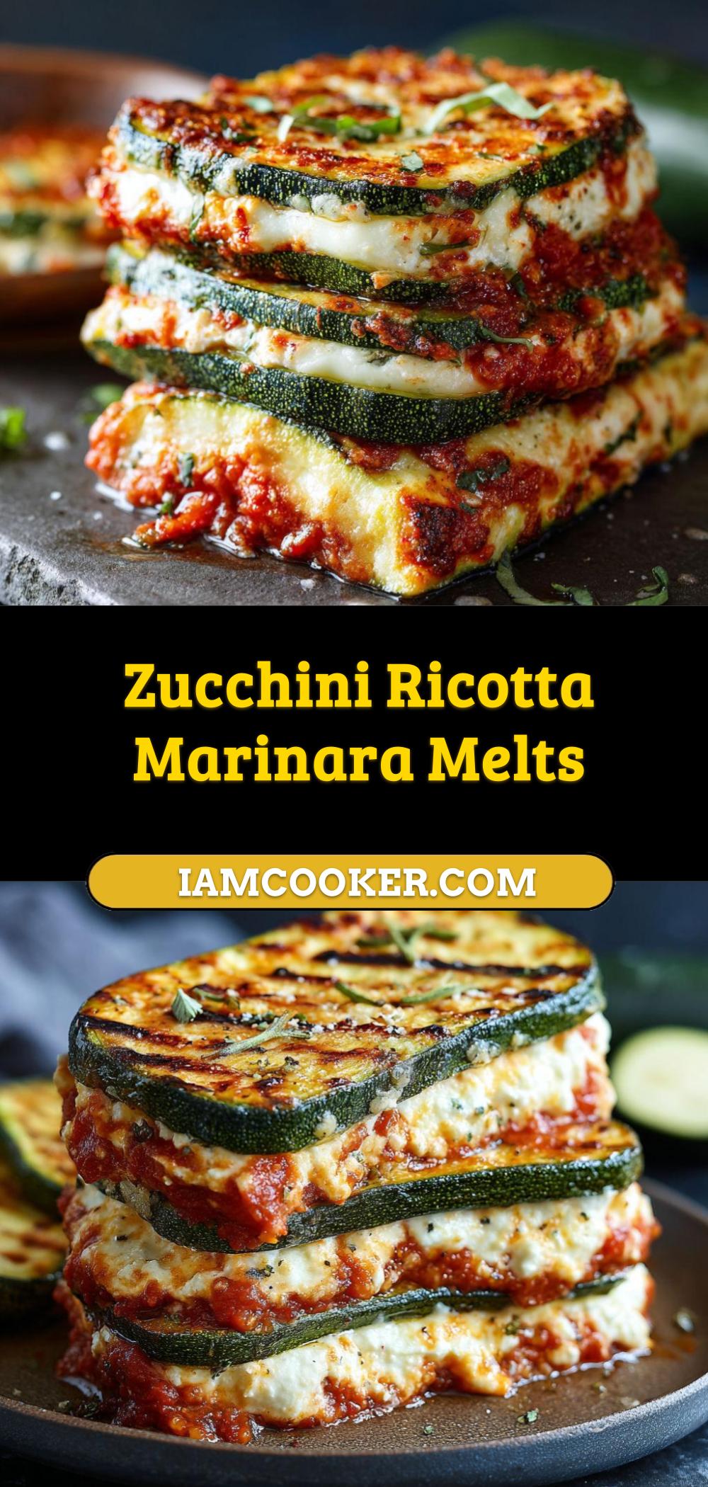 Zucchini and Ricotta Melts with Marinara and Mozzarella - Iam Cooker