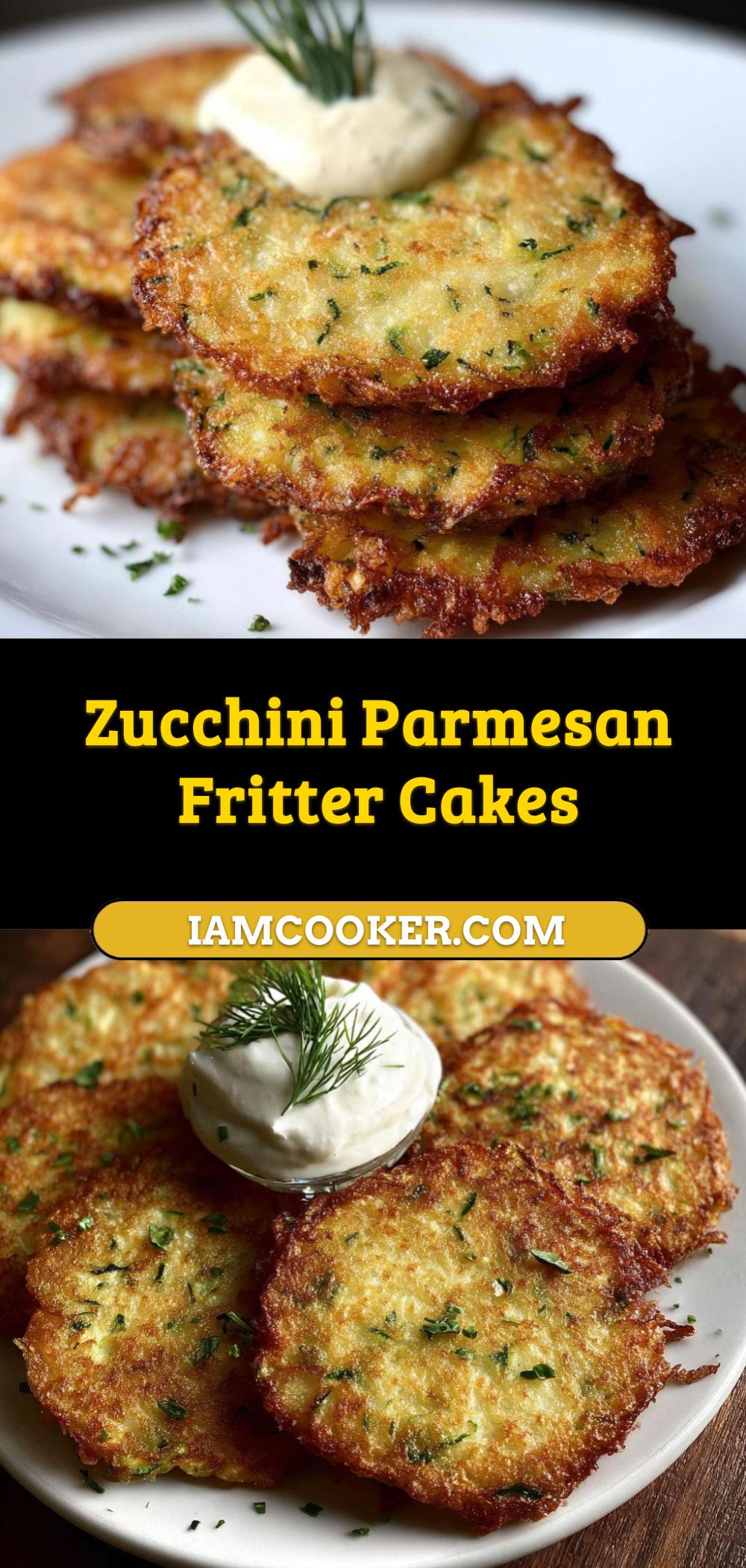 Crispy Zucchini Fritter Cakes with Parmesan and Mozzarella - Iam Cooker