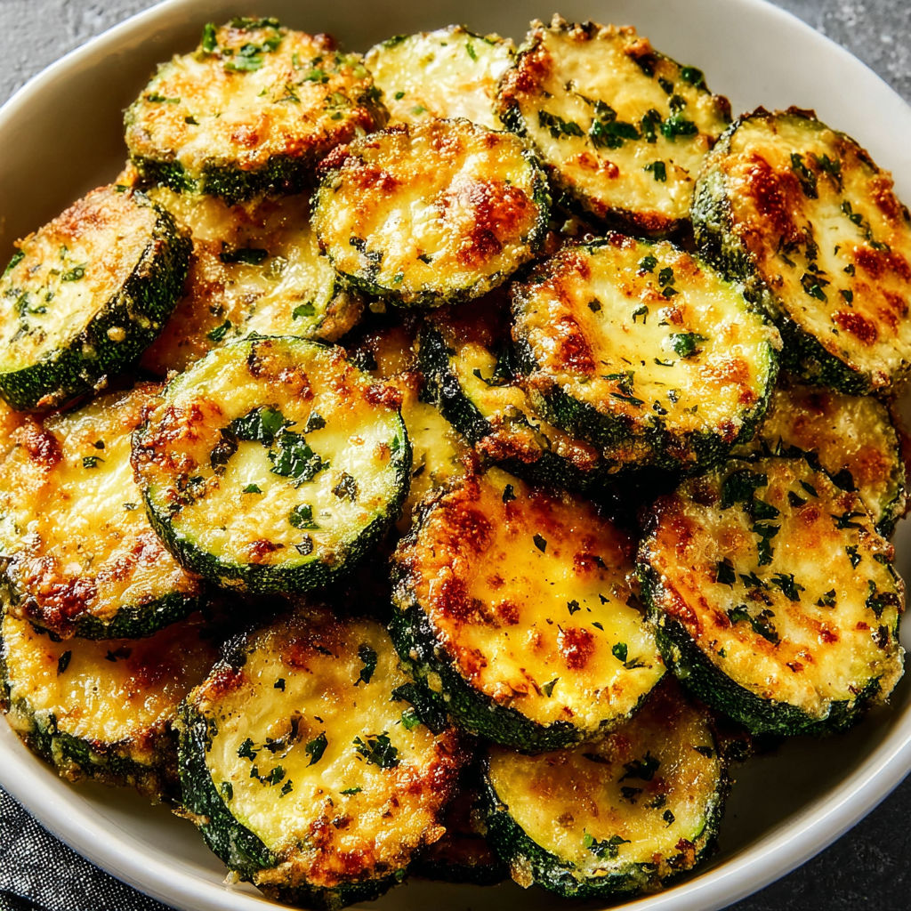 A bowl of air fryer zucchini.