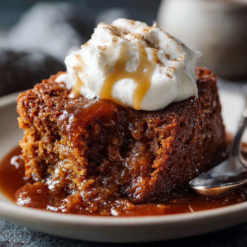 A dessert with a dollop of whipped cream on top.